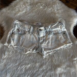 Hollister Women's Faded Blue Jean Shorts